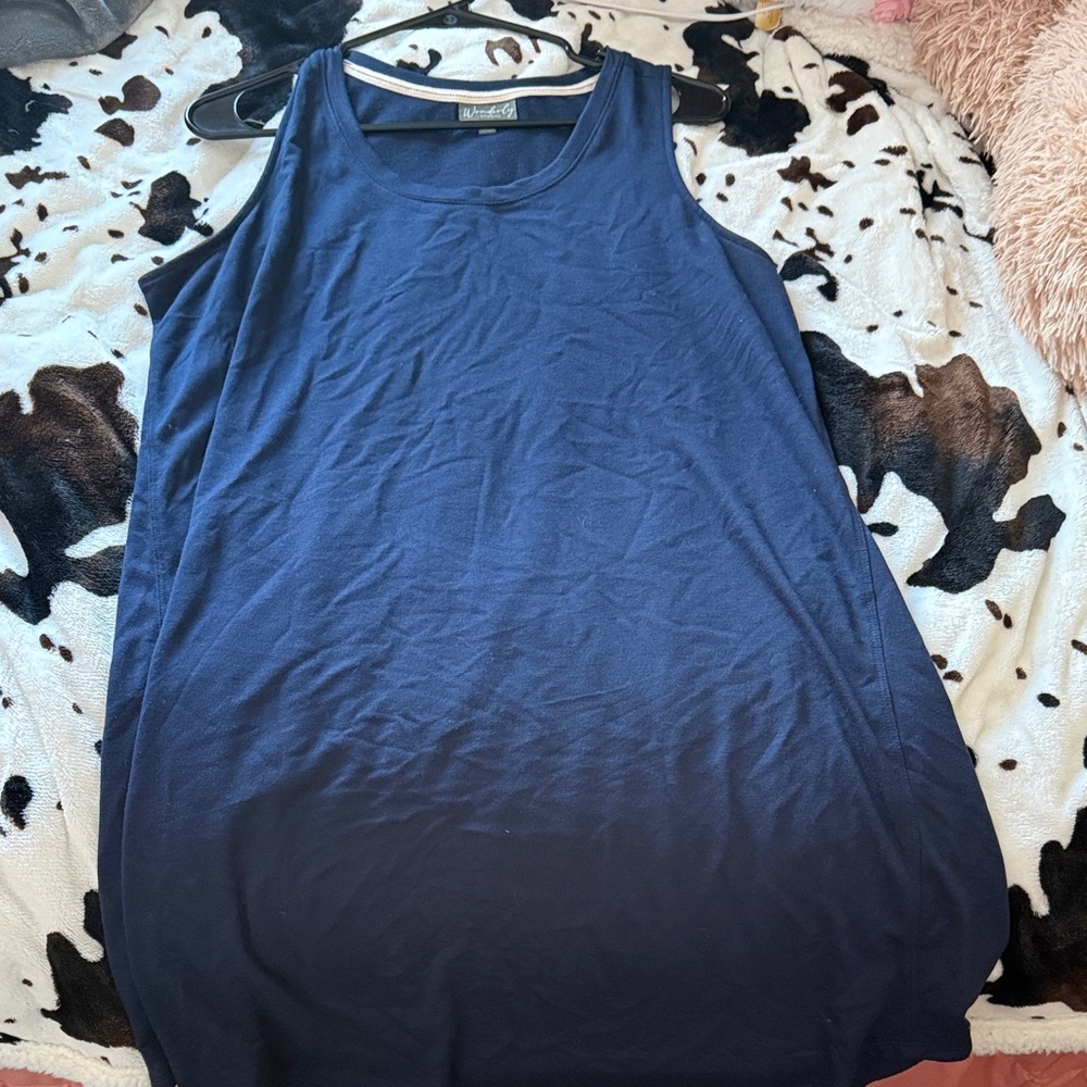 Just My Size Deep Blue Tank Top